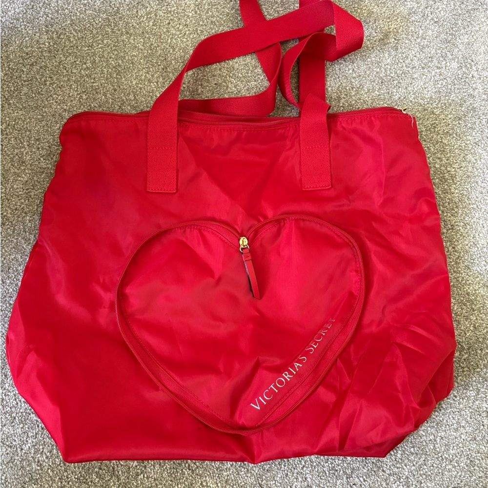 Victoria's Secret Red Tote Bag with Vibrant Color